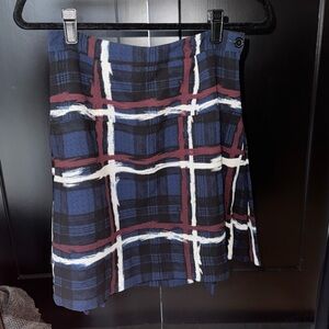 Marc Jacobs short box pleated plaid patterned skirt